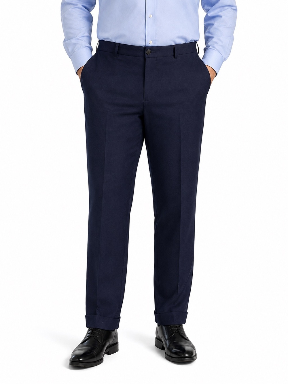 GS Men's Navy Dress Pants - Classic Tailored Fit